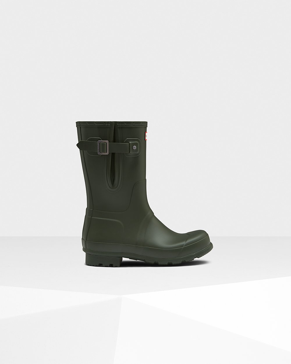 Botas De Cortas Hunter Hombre Original Side Adjustable - Verde Oscuro Oliva - Argentina 3452VNOMQ